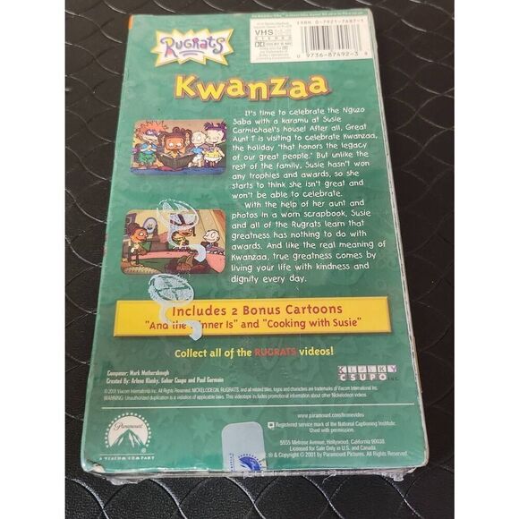 Rugrats : Kwanzaa (VHS, 2001) Nickelodeon Kids Rare Brand New Sealed - Picture 3 of 4